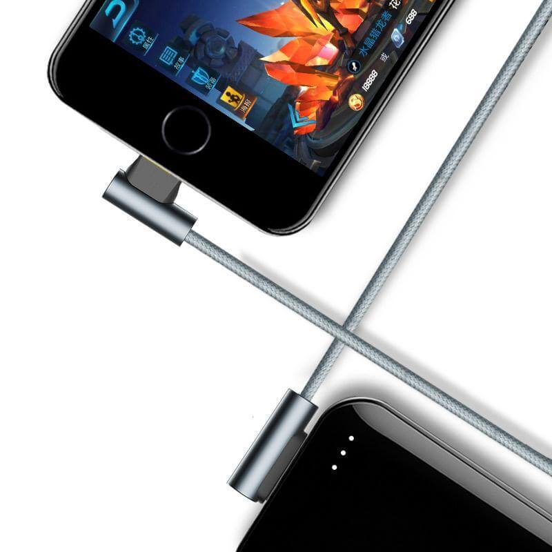 Dual End L Shaped Lightning Cable For Phone Addict