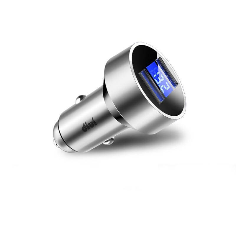 Dual Port Usb Car Charger With Digital Display Keep Devices Charged While On The Go