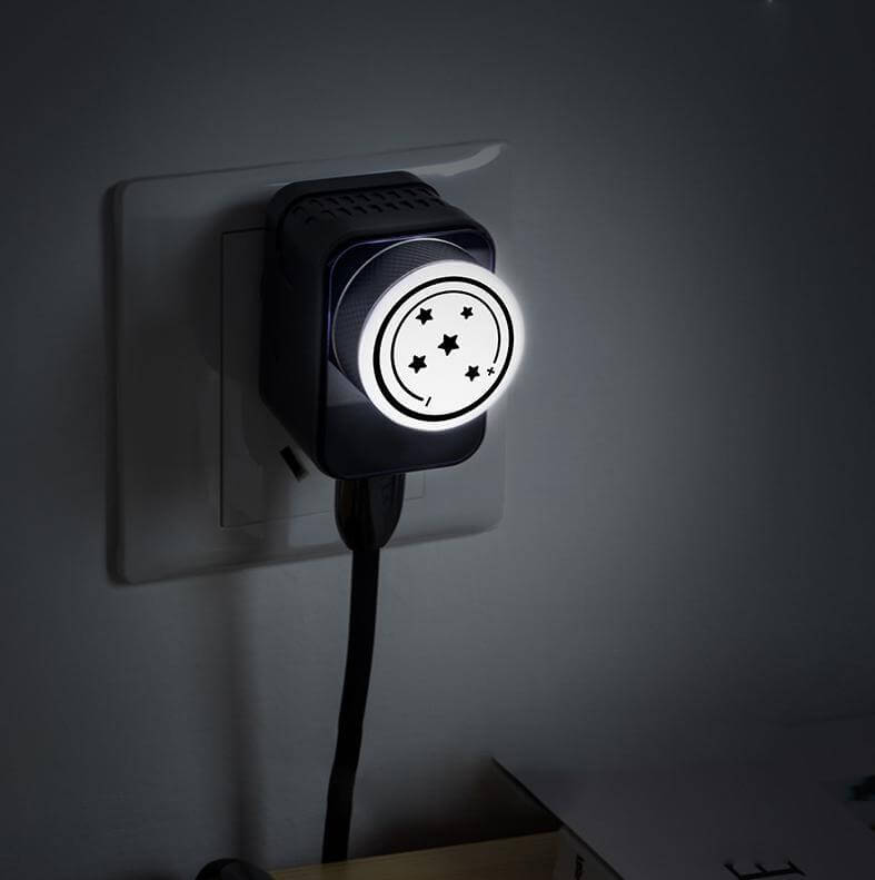 Dual Usb Wall Plug That Glows Softly In The Dark