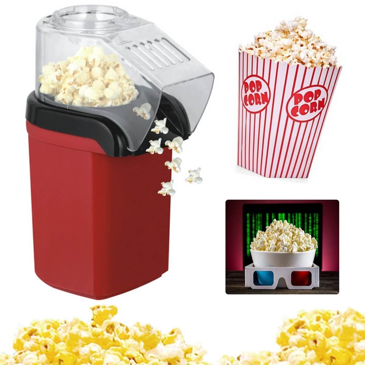 Electric Corn Popcorn Maker Diy Household Automatic Mini Hot Air Popcorn Making Kitchen Machine Diy Corn Popper 110V 220V