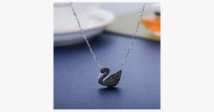 Elegant Crystal Swan Pendant