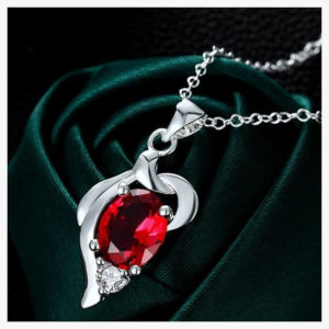 Elegant Ruby Crystal Necklace