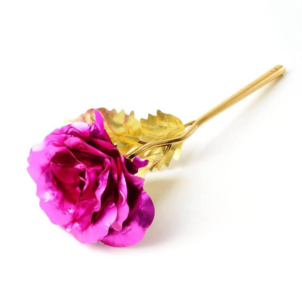 Everlasting Gold Rose With Box