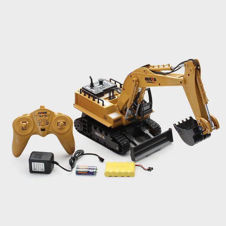Excavator Toy Remote Control Rc Rechargeable Metal Truck 11 Channels
