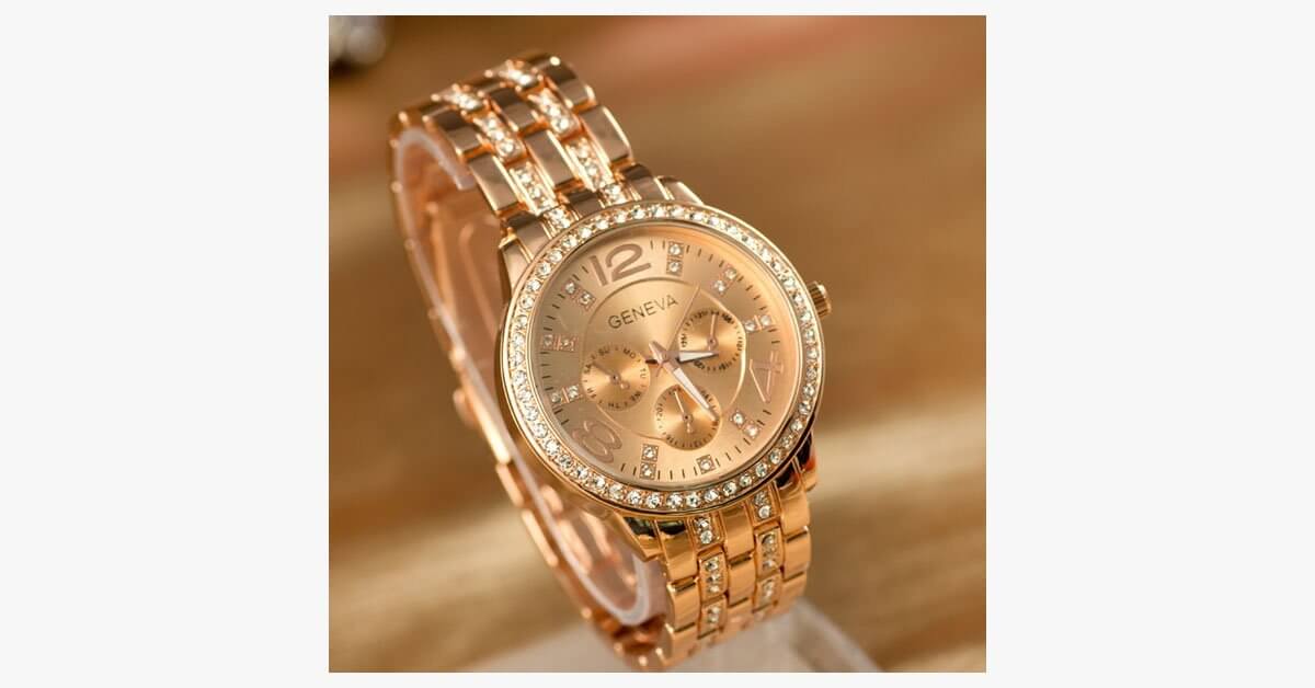 Exquisite Women S Gold Plated Watch