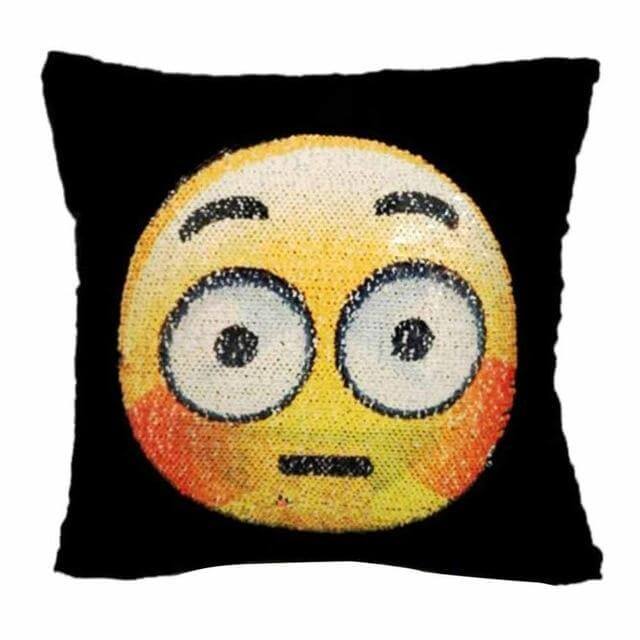 Face Changing Emoji Sequin Pillow Emoji Sequined Cushion Covers