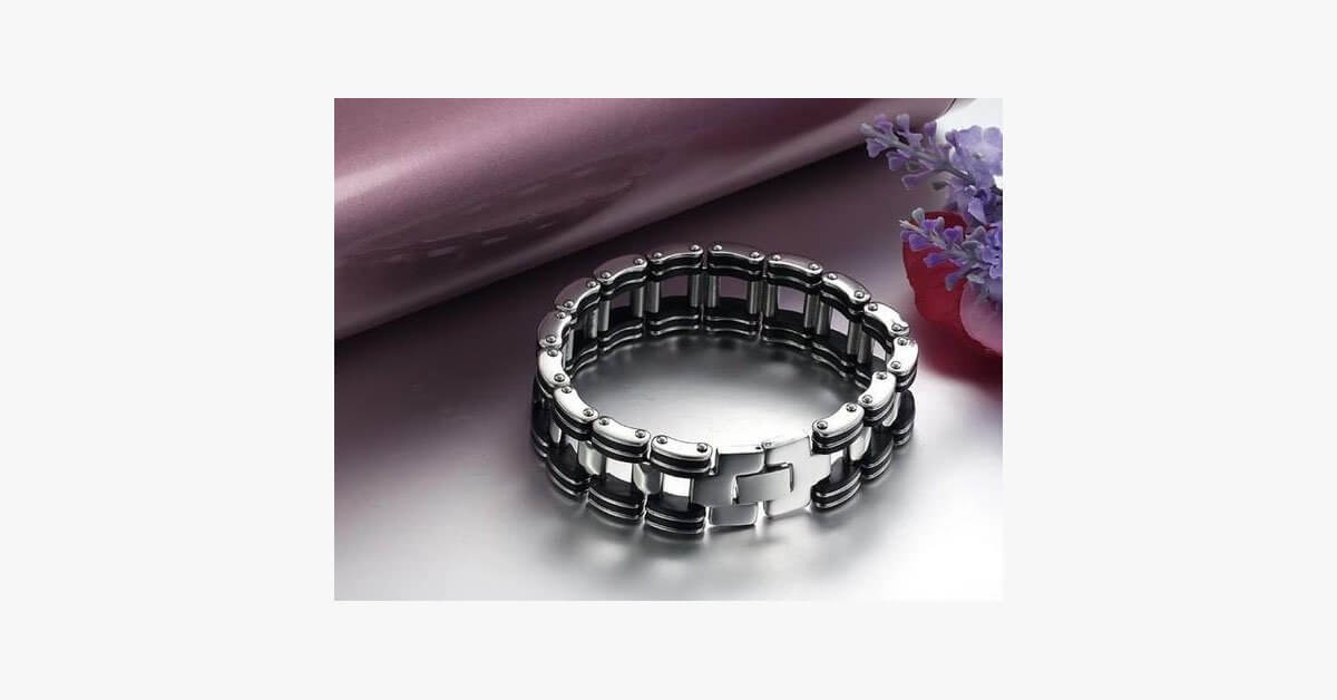 Fashion Fate Love Genuine Silicone Steel Bracelet