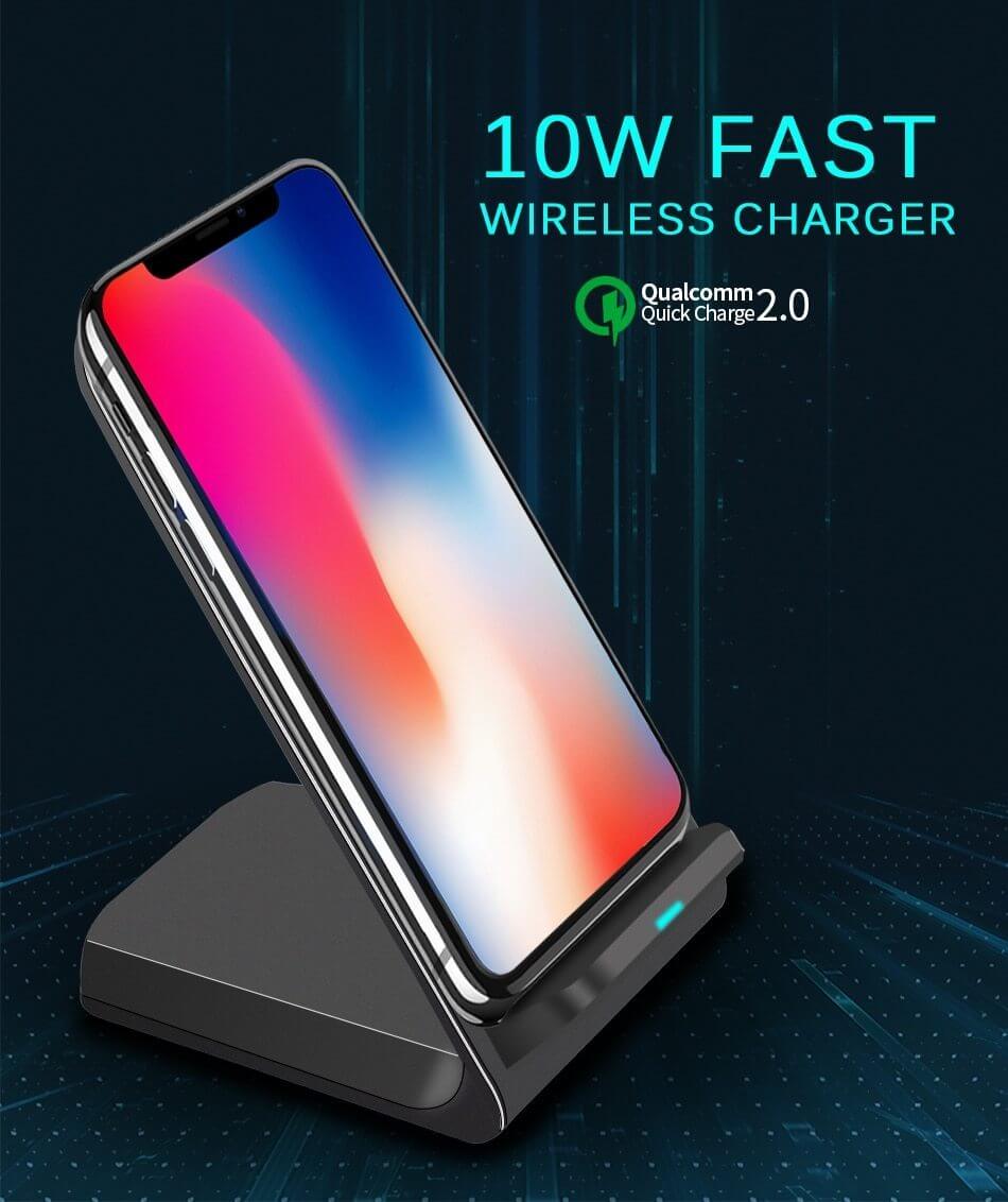 Fast Wireless Charger Stand Qi Certified