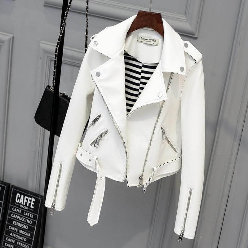 Faux Suede Motorcycle Jacket