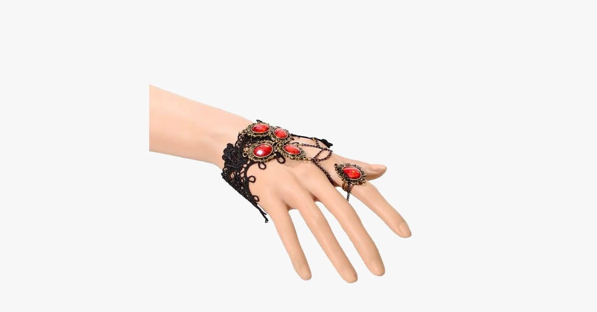 Fire Ruby Ring To Wrist Bracelet
