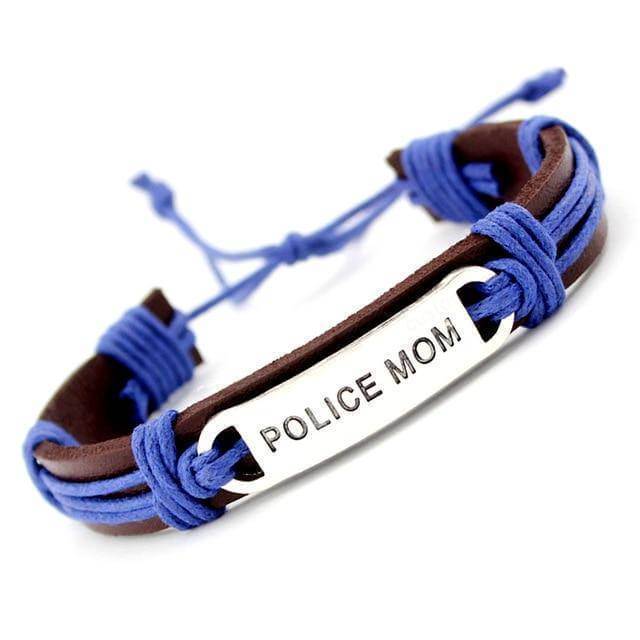 First Responders Police Firefighters Support Bracelet Leather Wrap