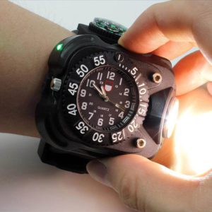 Flashlight Watch Rechargeable Waterproof Wrist Flashlight