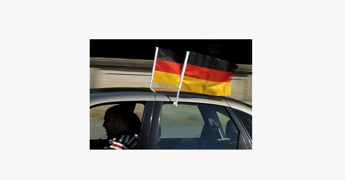 German Flag Car Window Pole Decoration