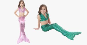 Girls Mermaid Swimwear Set 4 Piece
