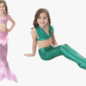 Girls Mermaid Swimwear Set 4 Piece