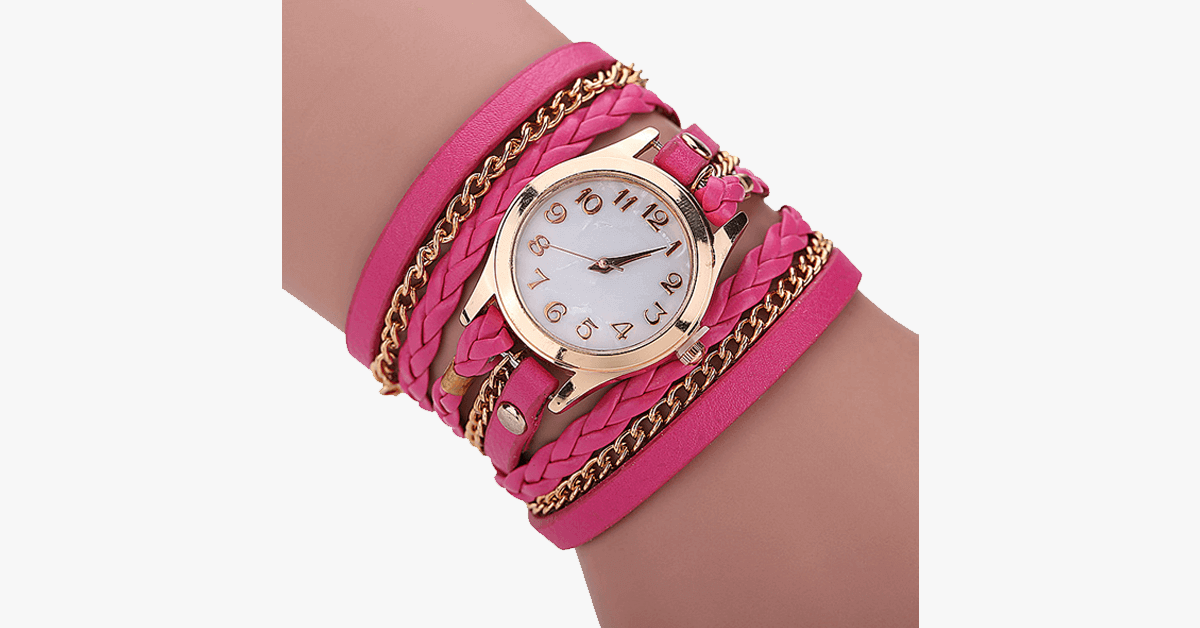 Gold Dial Quartz Watch With Funky Wraps Made To Hit Your Casual Look Day