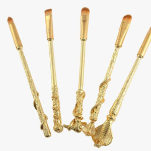 Gold Plated Magic Brush Set With 5 Gold Plated Eye Shadow Brushes Works Magic On Your Eyes