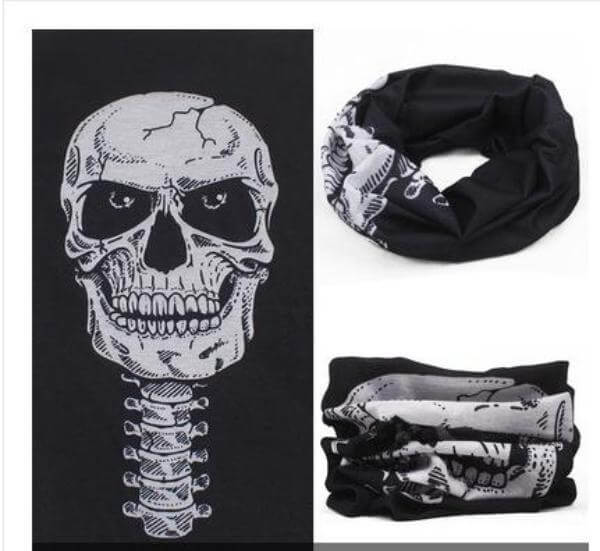 Gothic Skull Scarf For Ladies Or Gentlemen With A Dark Side