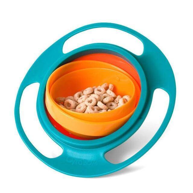 Gyro Bowl 360 Rotatable Baby Food Non Spill Bowl Toy