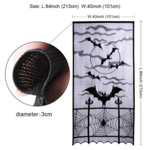 Halloween Curtains Spiderweb Lace Party Door Decorations