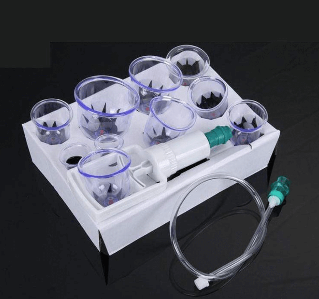 Healthy 12 Cups Medical Vacuum Cans Cupping Cup Cellulite Suction Cup Therapy Massage Anti Cellulite Massager