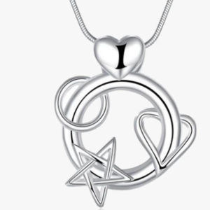Heart And Star Combo Pendant Necklace