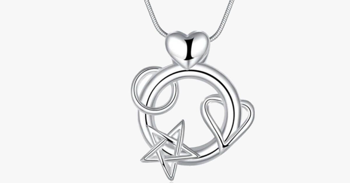 Heart And Star Combo Pendant Necklace