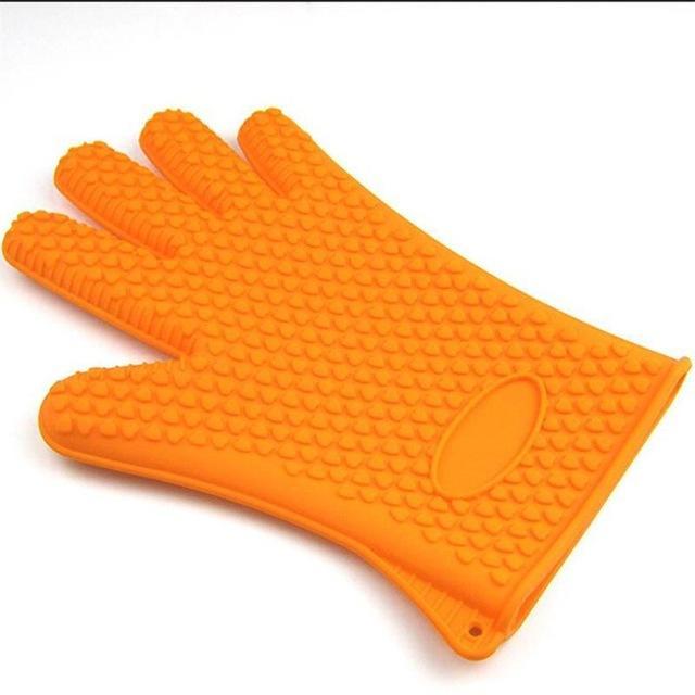 Heat Resistant Gloves Silicone Oven Mitts Cooking Grilling