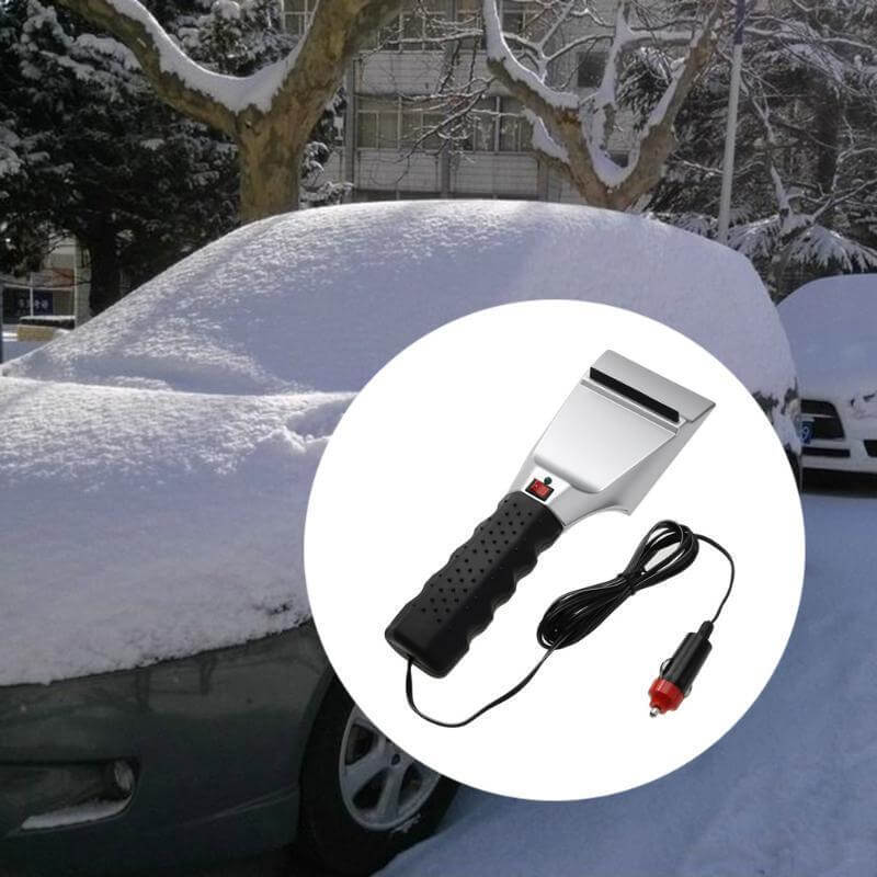 Heated Ice Scraper Electric Car Windshield Defrost Snow Clean Tool