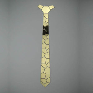Hex Tie Gold Hex Tie Hexagonal Honeycomb Gold Metal Necktie