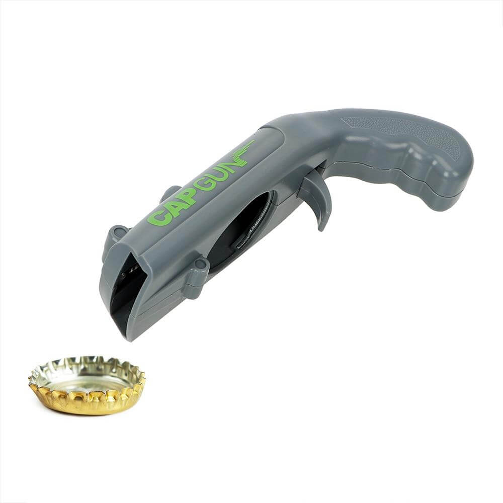Hilife Can Openers Spring Cap Catapult Launcher Gun Shape Bar Tool Drink Opening Shooter Beer Bottle Opener Creative