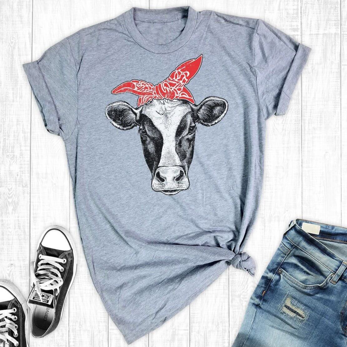 Hipster Cow T Shirt