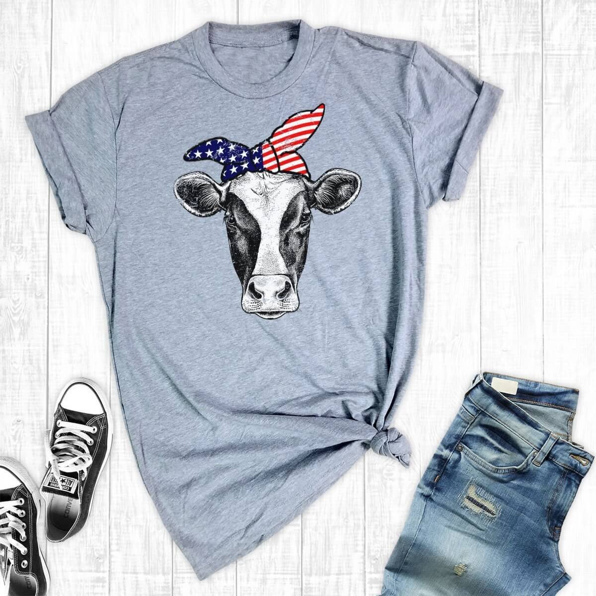 Hipster Cow T Shirt