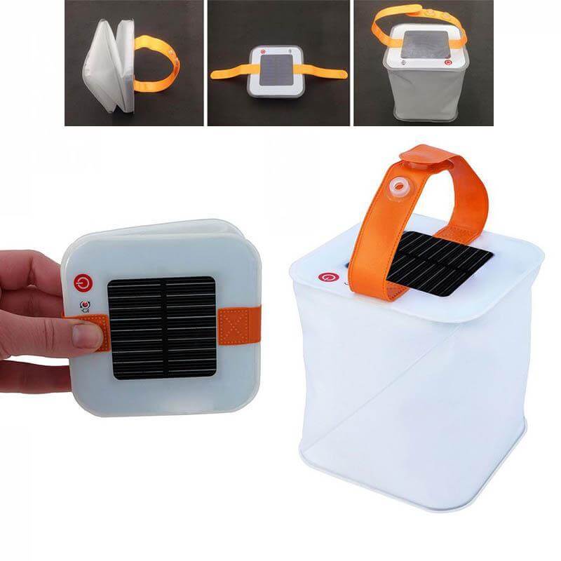 Inflatable Solar Lantern Foldable Camping Hiking Led Lamp