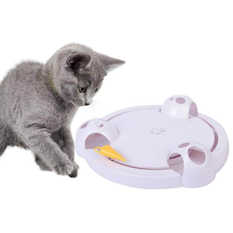 Interactive Cat Toy Automatic Rotating Teaser Plate