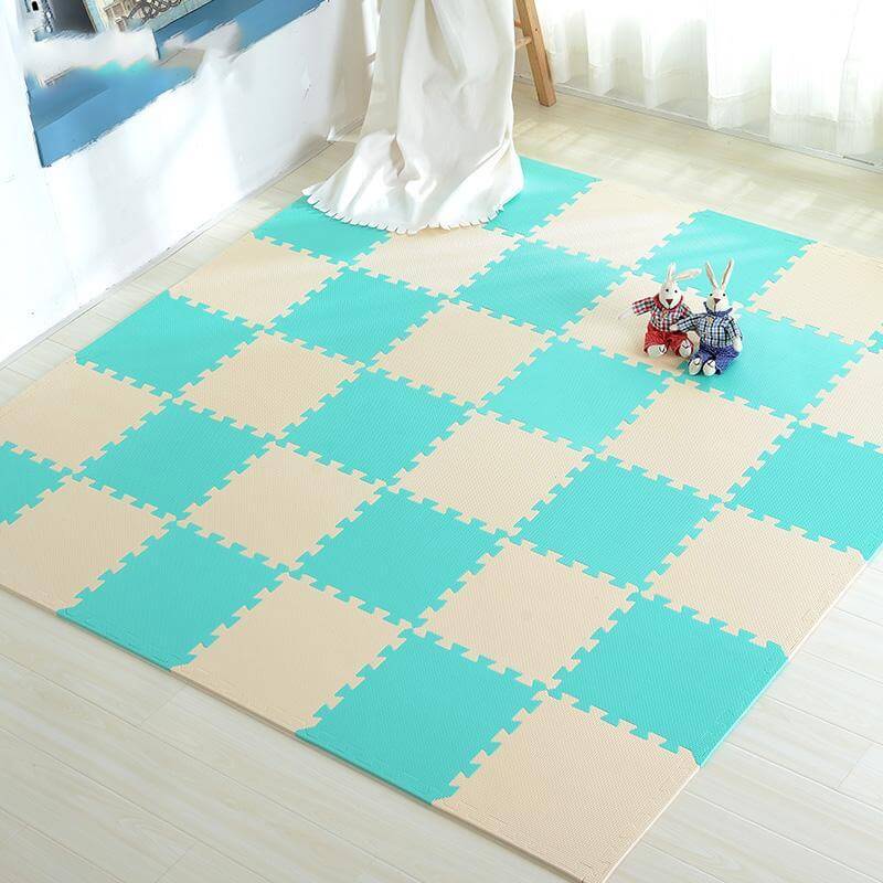 Interlocking Foam Mats 9Pcs Floor Tiles Exercise Carpet Rug