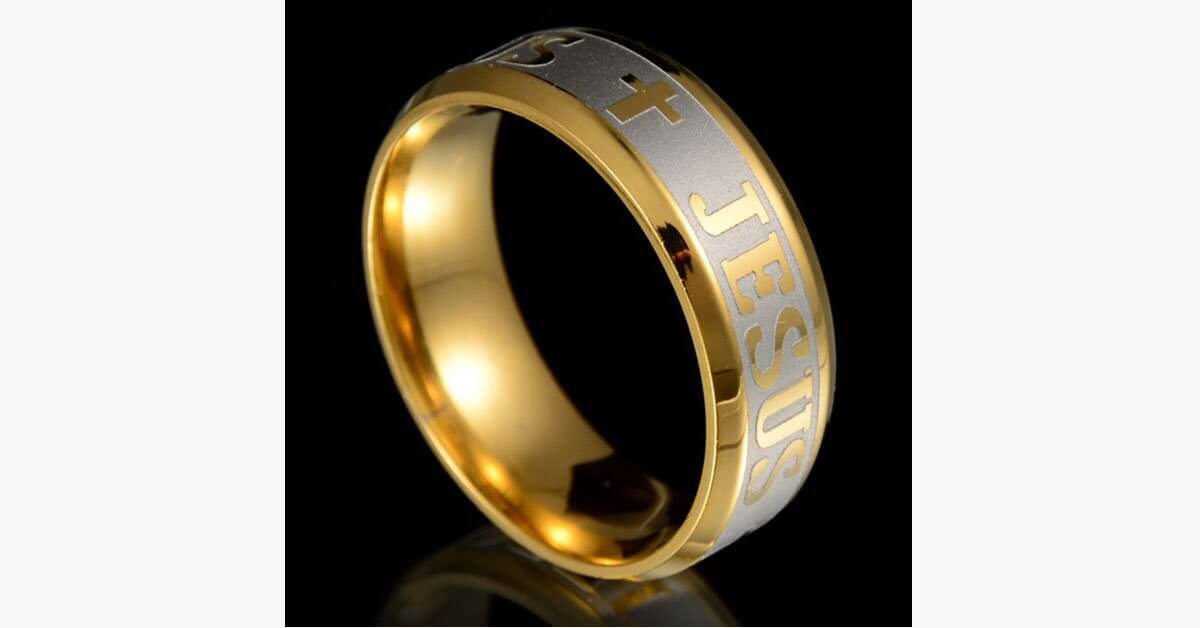 Jesus Cross Ring With 18K Silver Gold Plating Reinstate Your Faith In The Almighty