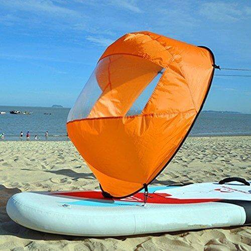 Kayak Sail Kit Foldable Wind Paddle Sailing Kit Clear Window