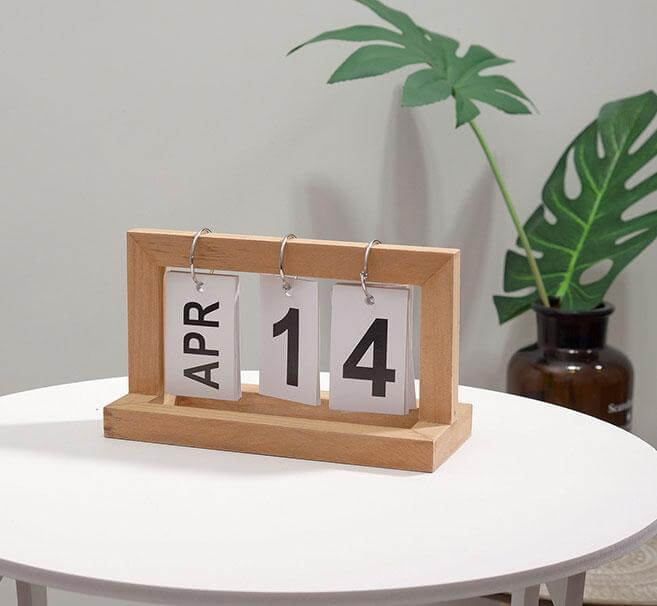 Keep Time Luck On Your Side With Perpetual Wood Calendar