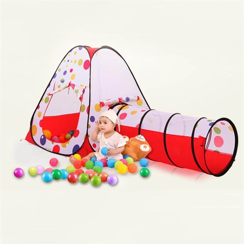 Kids Tunnel Tent Foldable Pop Up Tunnel Tent Play House