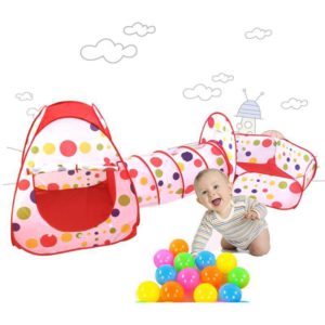 Kids Tunnel Tent Foldable Pop Up Tunnel Tent Play House