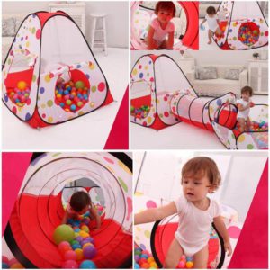 Kids Tunnel Tent Foldable Pop Up Tunnel Tent Play House