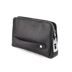 Leather Clutch Opens Only With Your Finger