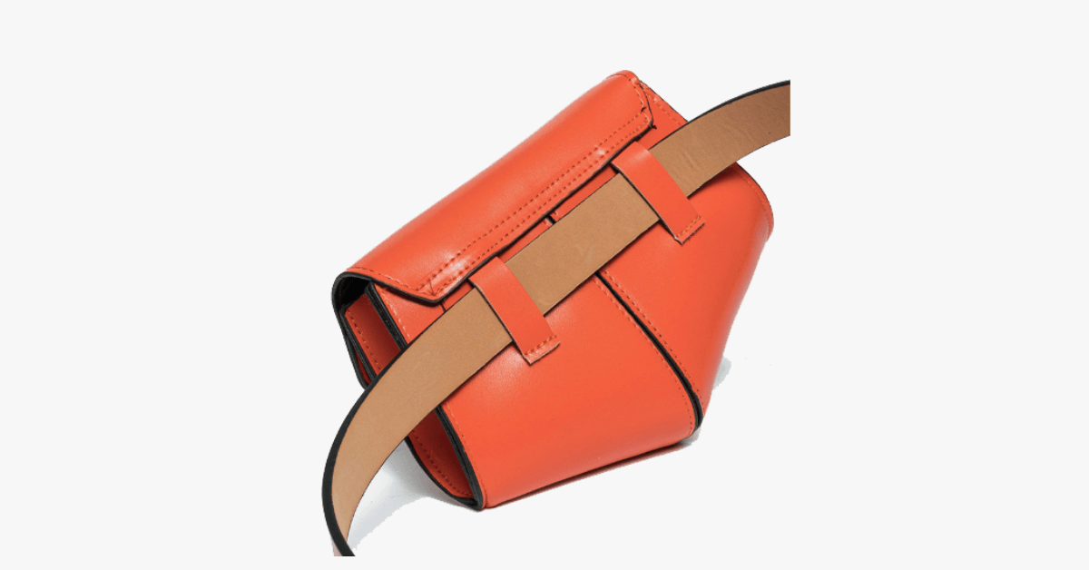 Leather Solid Waist Bag