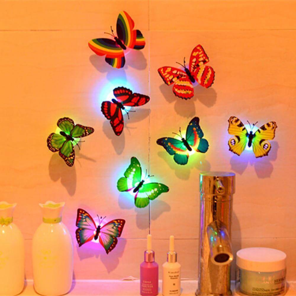Led 3D Butterfly Wall Lights 10 Pieces