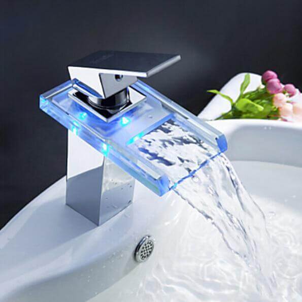 Led Bathroom Faucet Led Faucet Waterfall Faucet Light Modern