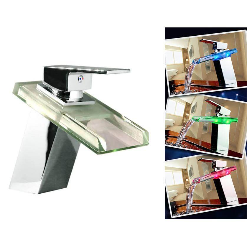 Led Bathroom Faucet Led Faucet Waterfall Faucet Light Modern