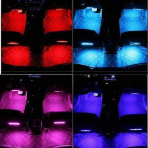 Led Interior Car Lights All Colors Sound Activation Wireless Remote Control