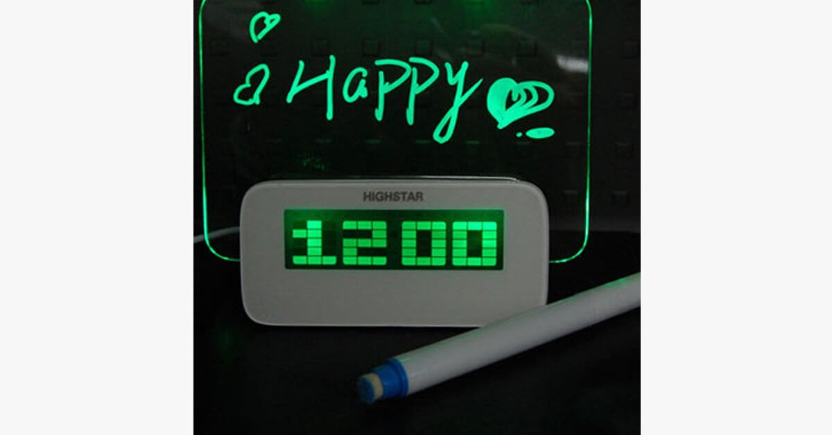 Led Message Board Digital Alarm Clock Add A Premium Look To Your Place