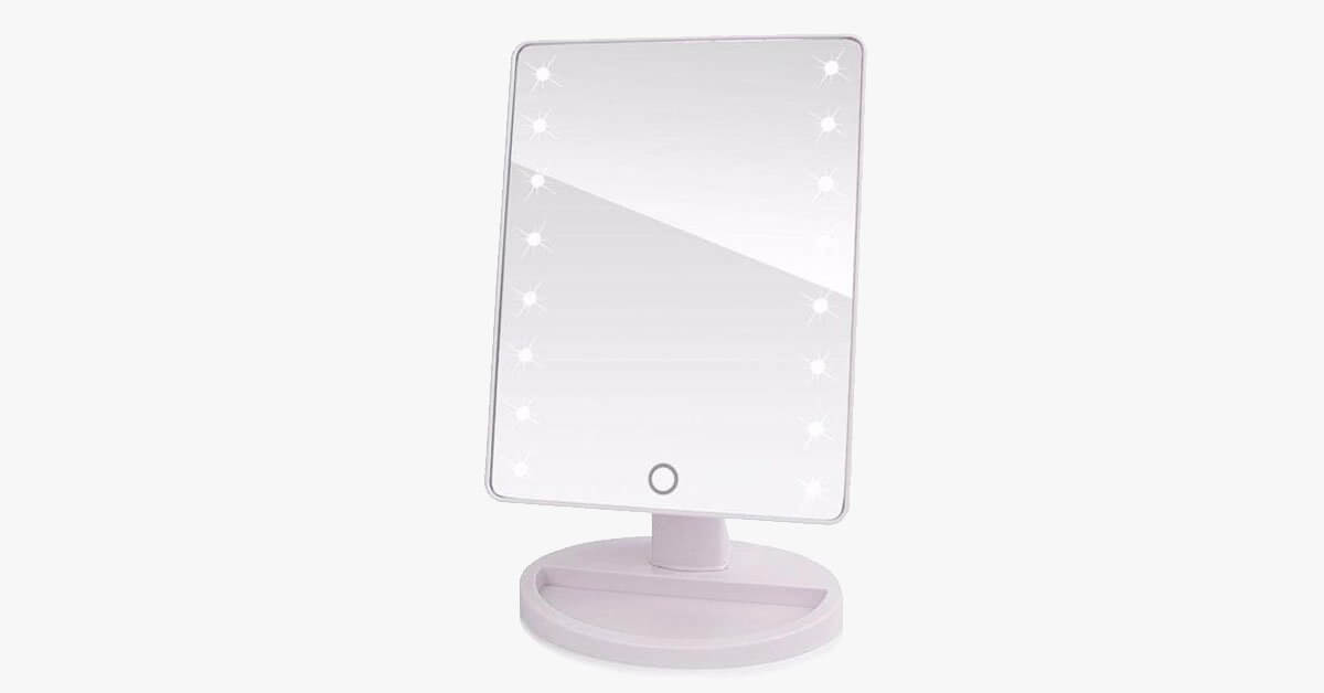 Led Sensor Beauty Mirror With 180 Degree Swivel Function Use It In Your Way